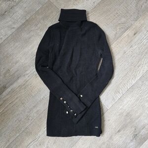 White House Black Market Black Ribbed Turtleneck